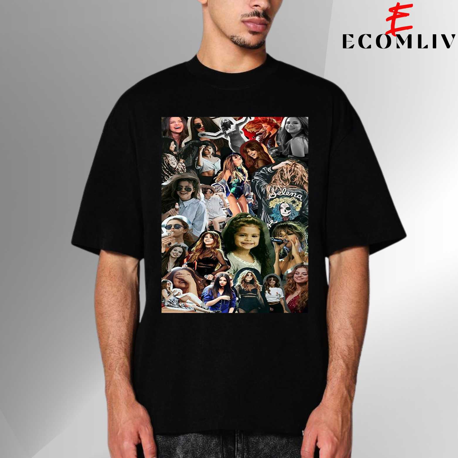 Selena Gomez Face T-Shirt, Unisex Tee, Pop Music Streetwear Top